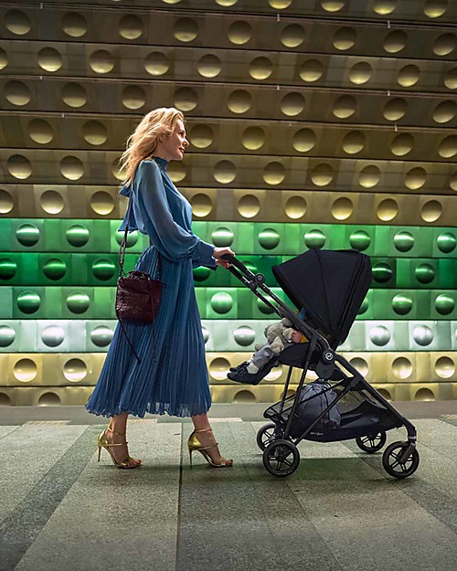 Cybex Passeggino Melio 2 - Deep Black - Ultra-Leggero dalla Nascita! Passeggini Leggeri