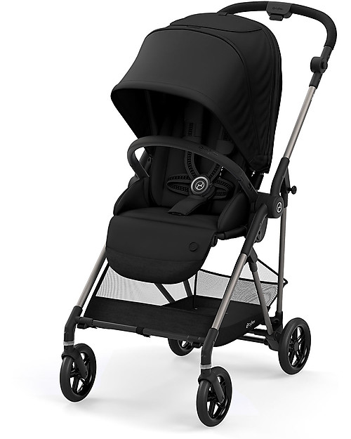 Cybex Passeggino Melio 2 - Deep Black - Ultra-Leggero dalla Nascita! Passeggini Leggeri