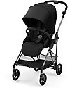 Cybex Passeggino Melio 2 - Deep Black - Ultra-Leggero dalla Nascita! Passeggini Leggeri