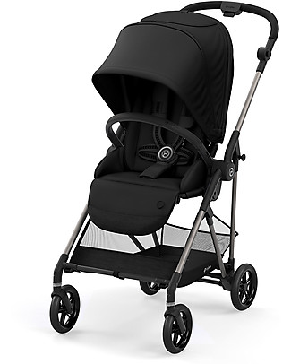 Cybex Passeggino Melio 2 - Deep Black - Ultra-Leggero dalla Nascita! Passeggini Leggeri