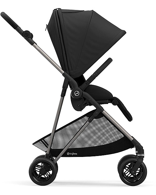 Cybex Passeggino Melio 2 - Deep Black - Ultra-Leggero dalla Nascita! Passeggini Leggeri