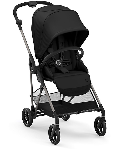 Cybex Passeggino Melio 2 - Deep Black - Ultra-Leggero dalla Nascita! Passeggini Leggeri