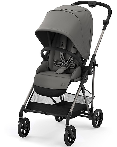 Cybex Passeggino Melio 2 - Soho Grey - Ultra-Leggero dalla Nascita! Passeggini Leggeri