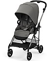 Cybex Passeggino Melio 2 - Soho Grey - Ultra-Leggero dalla Nascita! Passeggini Leggeri