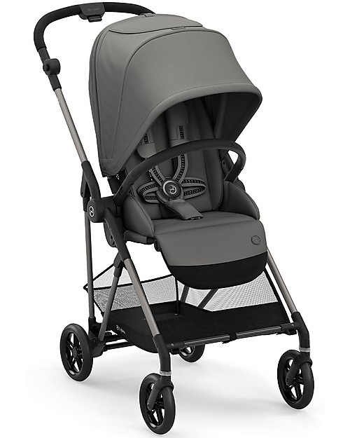 Cybex Passeggino Melio 2 - Soho Grey - Ultra-Leggero dalla Nascita! Passeggini Leggeri