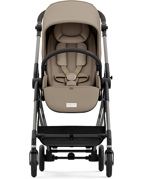 Cybex Passeggino Melio - Almond Beige - Telaio Taupe - dalla Nascita ai 15 kg Passeggini Leggeri