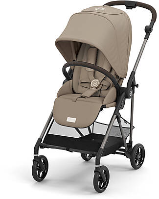 Cybex Passeggino Melio - Almond Beige - Telaio Taupe - dalla Nascita ai 15 kg Passeggini Leggeri