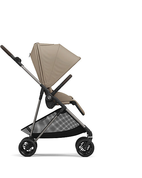 Cybex Passeggino Melio - Almond Beige - Telaio Taupe - dalla Nascita ai 15 kg Passeggini Leggeri