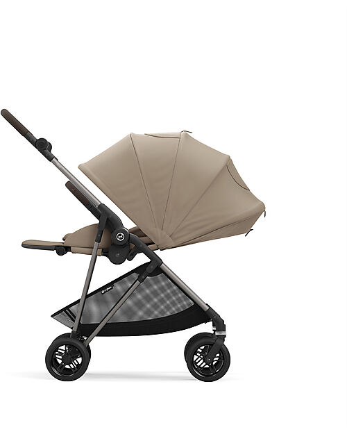 Cybex Passeggino Melio - Almond Beige - Telaio Taupe - dalla Nascita ai 15 kg Passeggini Leggeri