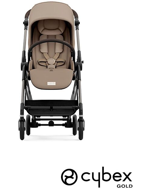 Cybex Passeggino Melio - Almond Beige - Telaio Taupe - dalla Nascita ai 15 kg Passeggini Leggeri