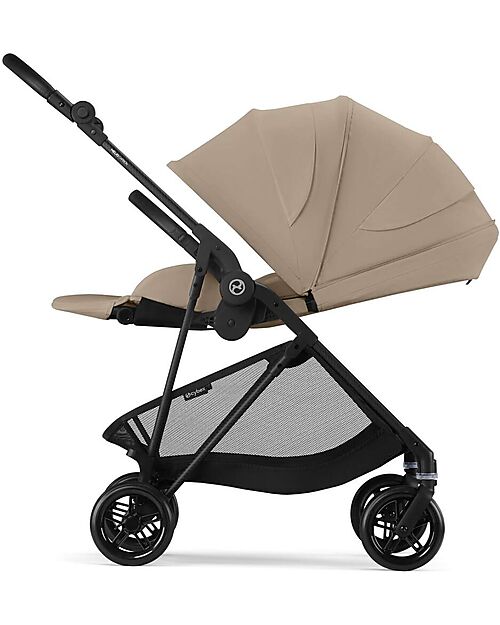 Cybex Passeggino Melio Carbon - Almond Beige - Telaio Carbon - Super Leggero con Telaio in Carbonio Passeggini Leggeri