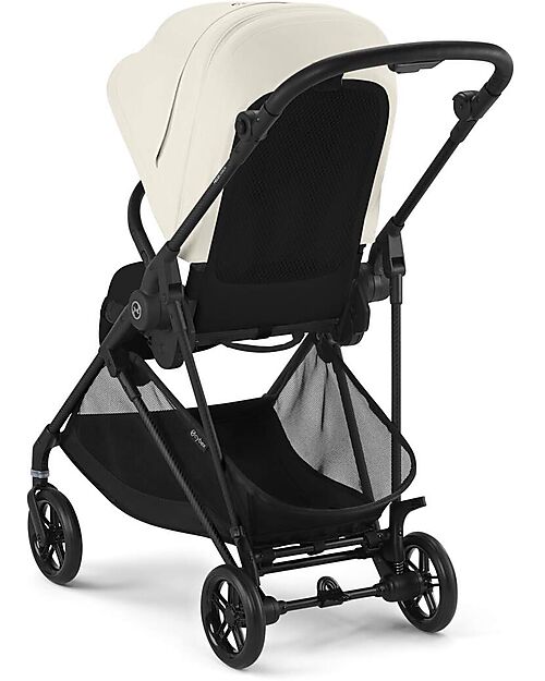 Cybex Passeggino Melio Carbon - Canvas White - Telaio Carbon - Super Leggero con Telaio in Carbonio Passeggini Leggeri
