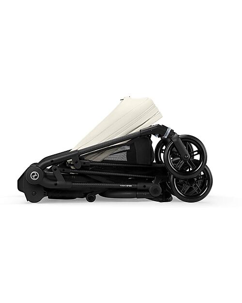 Cybex Passeggino Melio Carbon - Canvas White - Telaio Carbon - Super Leggero con Telaio in Carbonio Passeggini Leggeri