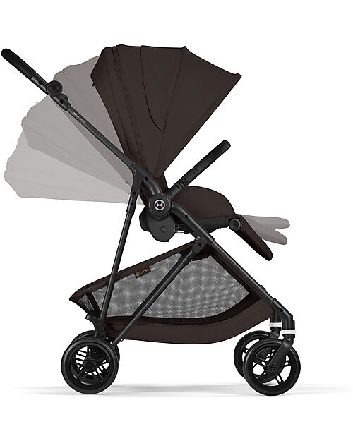 Cybex Passeggino Melio Carbon - Chocolate Brown - Super Leggero con Telaio in Carbonio Passeggini Leggeri