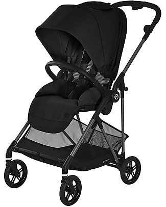 Cybex Passeggino Melio Carbon - Deep Black -Leggero e Resistente Passeggini Leggeri