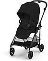 Cybex Passeggino Melio Carbon - Moon Black - Telaio Carbon - Super Leggero con Telaio in Carbonio Passeggini Leggeri