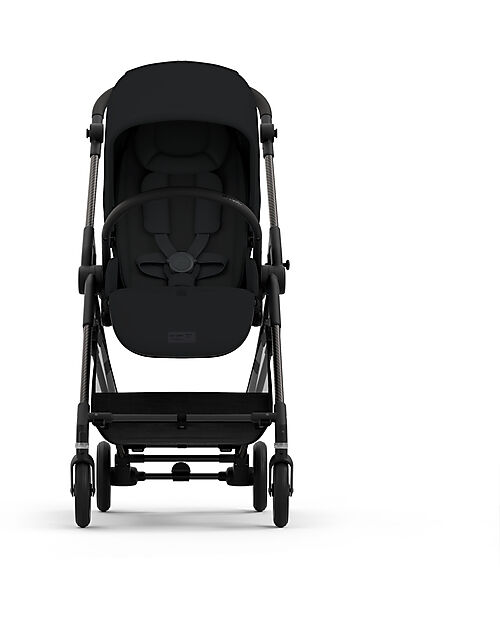 Cybex Passeggino Melio Carbon - Moon Black - Telaio Carbon - Super Leggero con Telaio in Carbonio Passeggini Leggeri