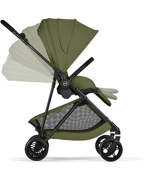 Cybex Passeggino Melio Carbon - Moss Green - Super Leggero con Telaio in Carbonio Passeggini Leggeri