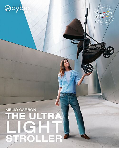 Cybex Passeggino Melio Carbon - Moss Green - Super Leggero con Telaio in Carbonio Passeggini Leggeri