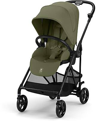 Cybex Passeggino Melio Carbon - Moss Green - Telaio Carbon - Super Leggero con Telaio in Carbonio Passeggini Leggeri