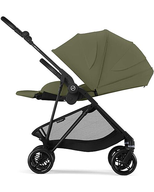 Cybex Passeggino Melio Carbon - Moss Green - Telaio Carbon - Super Leggero con Telaio in Carbonio Passeggini Leggeri