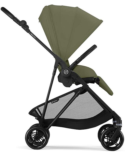Cybex Passeggino Melio Carbon - Moss Green - Telaio Carbon - Super Leggero con Telaio in Carbonio Passeggini Leggeri