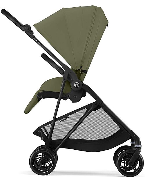 Cybex Passeggino Melio Carbon - Moss Green - Telaio Carbon - Super Leggero con Telaio in Carbonio Passeggini Leggeri