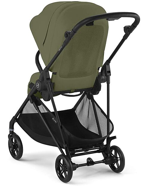 Cybex Passeggino Melio Carbon - Moss Green - Telaio Carbon - Super Leggero con Telaio in Carbonio Passeggini Leggeri