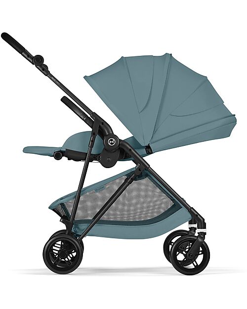 Cybex Passeggino Melio Carbon - Stormy Blue - Super Leggero con Telaio in Carbonio Passeggini Leggeri