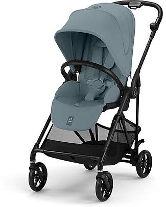 Cybex Passeggino Melio Carbon - Stormy Blue - Telaio Carbon - Super Leggero con Telaio in Carbonio Passeggini Leggeri