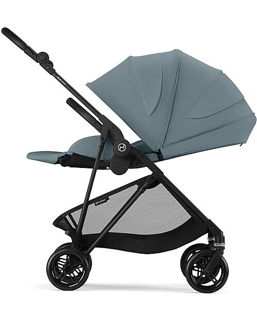 Cybex Passeggino Melio Carbon - Stormy Blue - Telaio Carbon - Super Leggero con Telaio in Carbonio Passeggini Leggeri