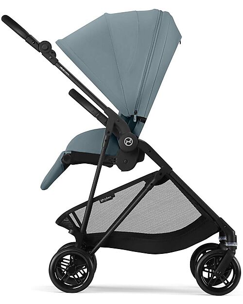 Cybex Passeggino Melio Carbon - Stormy Blue - Telaio Carbon - Super Leggero con Telaio in Carbonio Passeggini Leggeri