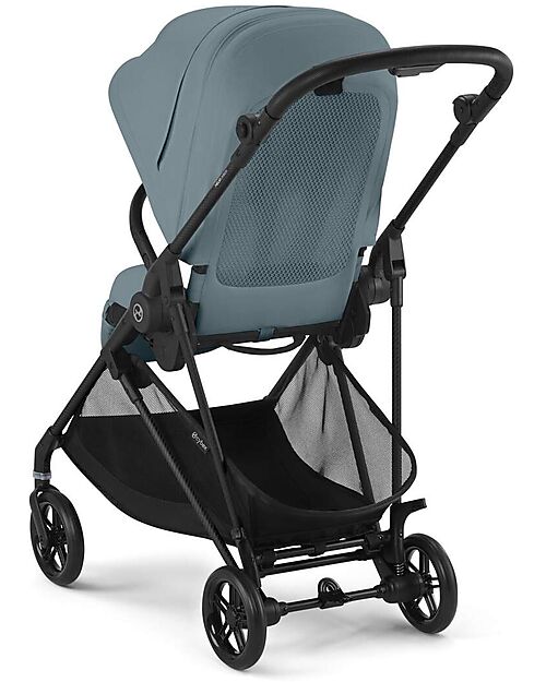 Cybex Passeggino Melio Carbon - Stormy Blue - Telaio Carbon - Super Leggero con Telaio in Carbonio Passeggini Leggeri