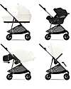 Cybex Passeggino Melio - Cotton White - Versatile e Super Leggero - dalla Nascita ai 15kg Passeggini Leggeri