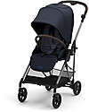 Cybex Passeggino Melio - Dark Blue - Telaio Taupe - dalla Nascita ai 15 kg Passeggini Leggeri