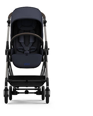 Cybex Passeggino Melio - Dark Blue - Telaio Taupe - dalla Nascita ai 15 kg Passeggini Leggeri