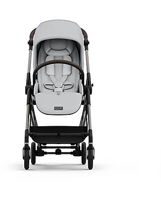 Cybex Passeggino Melio - Fog Grey - Telaio Taupe - dalla Nascita ai 15 kg Passeggini Leggeri