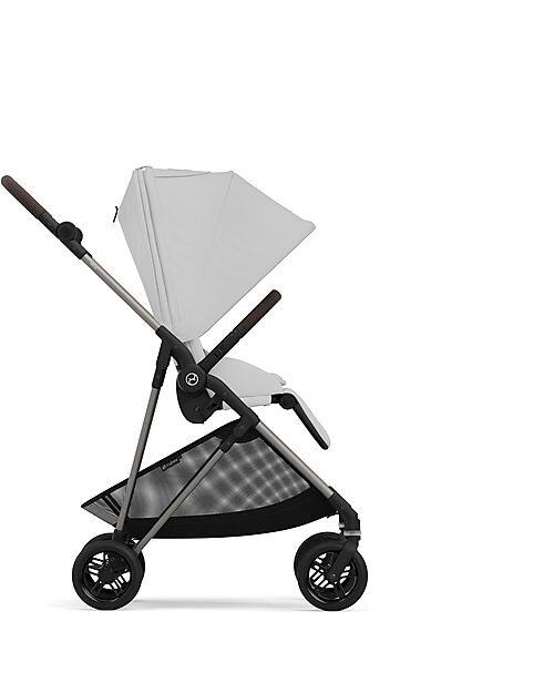 Cybex Passeggino Melio - Fog Grey - Telaio Taupe - dalla Nascita ai 15 kg Passeggini Leggeri