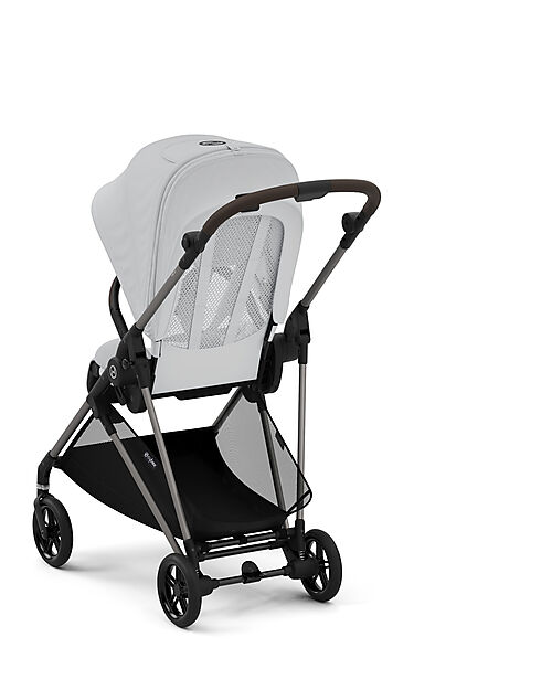 Cybex Passeggino Melio - Fog Grey - Telaio Taupe - dalla Nascita ai 15 kg Passeggini Leggeri