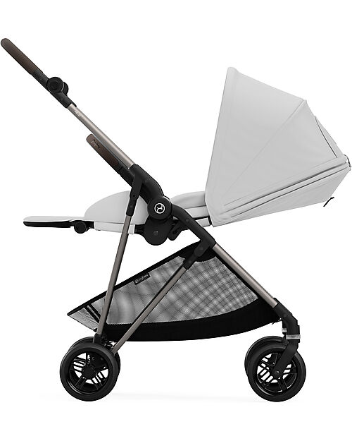 Cybex Passeggino Melio - Fog Grey - Telaio Taupe - dalla Nascita ai 15 kg Passeggini Leggeri