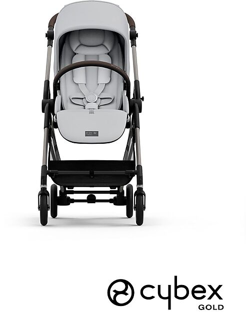 Cybex Passeggino Melio - Fog Grey - Telaio Taupe - dalla Nascita ai 15 kg Passeggini Leggeri