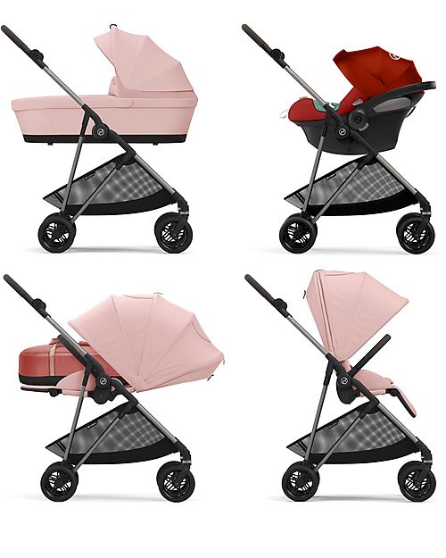 Cybex Passeggino Melio - Hibiscus Red - Versatile e Super Leggero - dalla Nascita ai 15kg Passeggini Leggeri