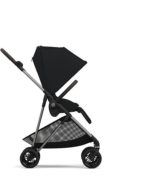 Cybex Passeggino Melio - Magic Black - Telaio Taupe - dalla Nascita ai 15 kg Passeggini Leggeri