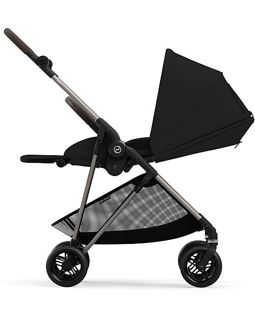 Cybex Passeggino Melio - Magic Black - Telaio Taupe - dalla Nascita ai 15 kg Passeggini Leggeri