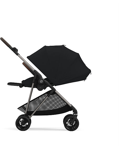 Cybex Passeggino Melio - Magic Black - Telaio Taupe - dalla Nascita ai 15 kg Passeggini Leggeri