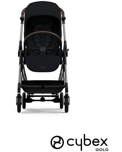 Cybex Passeggino Melio - Magic Black - Telaio Taupe - dalla Nascita ai 15 kg Passeggini Leggeri