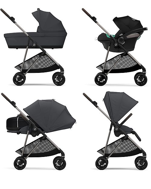 Cybex Passeggino Melio - Monument Grey - Versatile e Super Leggero - dalla Nascita ai 15kg Passeggini Leggeri