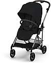 Cybex Passeggino Melio - Moon Black - Versatile e Super Leggero - dalla Nascita ai 15kg Passeggini Leggeri