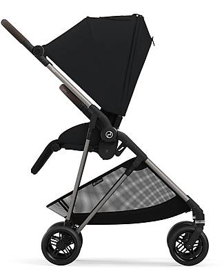 Cybex Passeggino Melio - Moon Black - Versatile e Super Leggero - dalla Nascita ai 15kg Passeggini Leggeri