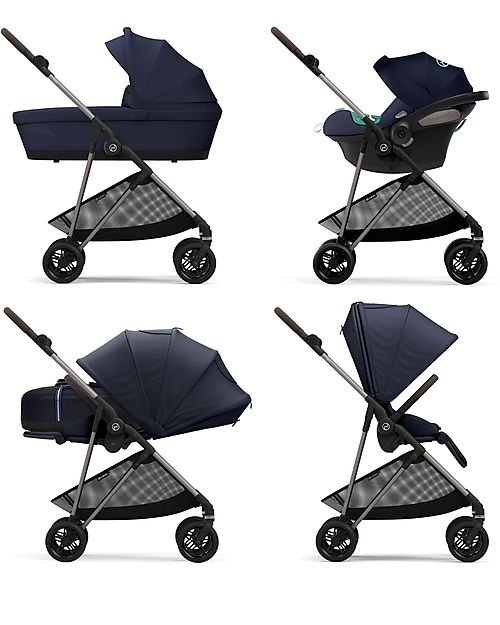 Cybex Passeggino Melio - Ocean Blue - Versatile e Super Leggero - dalla Nascita ai 15kg Passeggini Leggeri